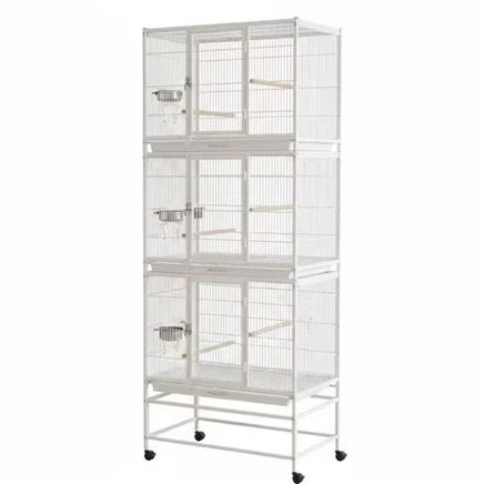 Вольер для птиц Garvee 188×46×46 см, 3 секции, белый
