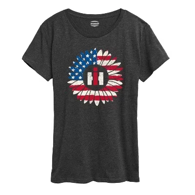 Женская футболка Americana Sunflower с коротким рукавом и графическим рисунком heather charcoal