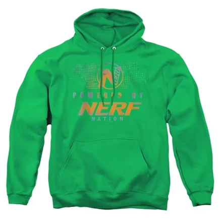 Толстовка с капюшоном для взрослых Nerf Powered By Nerf Nation kelly green