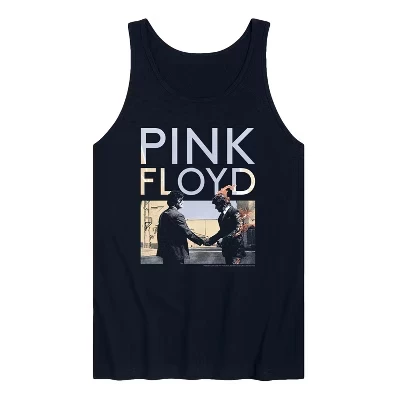 Мужская майка Pink Floyd WYWH Handshake Fire, синяя