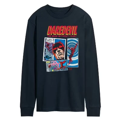 Мужской лонгслив Daredevil Comic Panels, синий