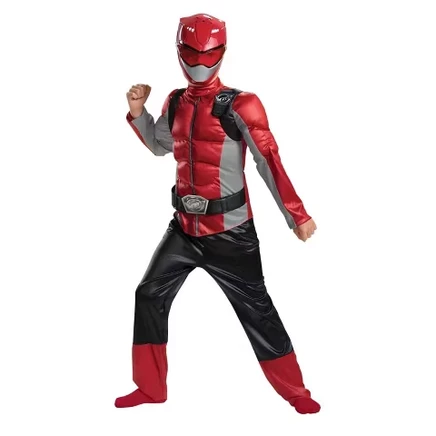 Классический спортивный костюм Red Ranger Beast Morphers для мальчиков - Размер 4-6 - Красный