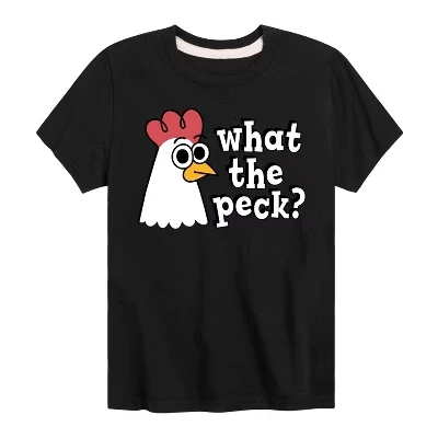 Футболка с коротким рукавом и рисунком What The Peck Chicken черного цвета