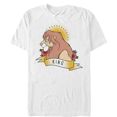 Мужская футболка The Lion King Симба-король, белая