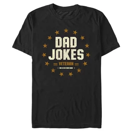 Мужская футболка Lost Gods Dad Jokes Veteran, черная
