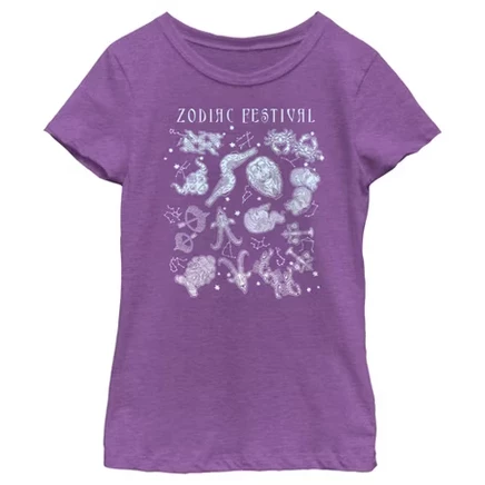 Детская футболка Lost Gods Zodiac Festival Collage, фиолетовая