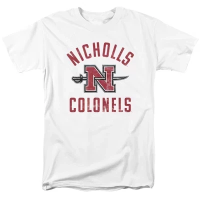 Мужская футболка NCAA Nicholls Colonels, белая