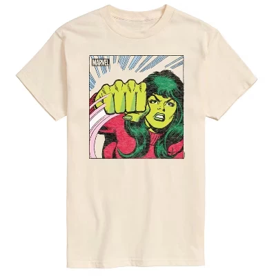 Men's -  - She-Hulk Comic Panel Short Sleeve Graphic T-Shirt cream