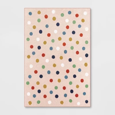 Детский коврик Pillowfort Multi Dot, розовый