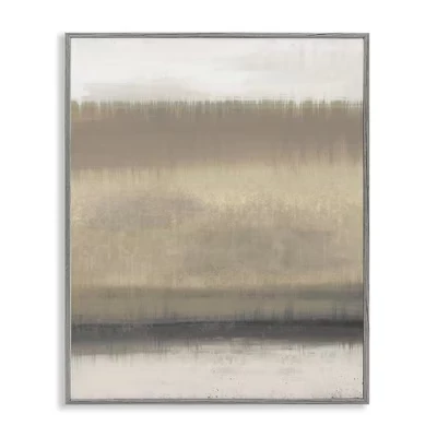 Абстрактный сельский пейзаж Коричневые луга Картина в рамке Giclee Art