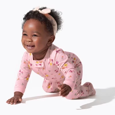 Слипы для девочек Onesies Brand, 4 шт., цветочные лисы