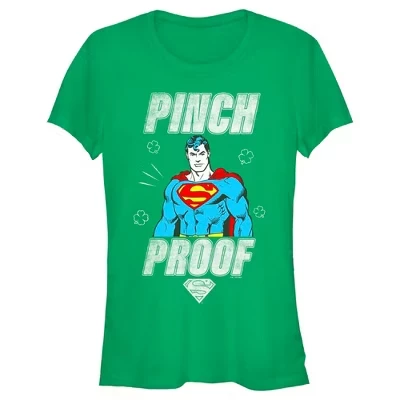 Женская футболка Superman St. Patrick's Day для юниоров с защитой от защемления 