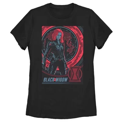 Женская футболка Black Widow Infrared Globe черного цвета