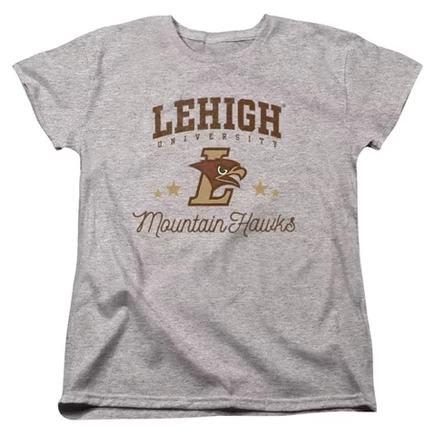 Женская футболка Lehigh University Mountain Hawks athletic heather