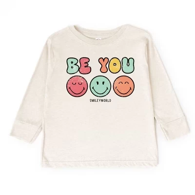 Футболка с длинным рукавом для малышей SmileyWorld Be You Groovy натуральная