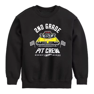 Флисовая толстовка Pit Crew 2-го класса с графическим рисунком и длинным рукавом черного цвета