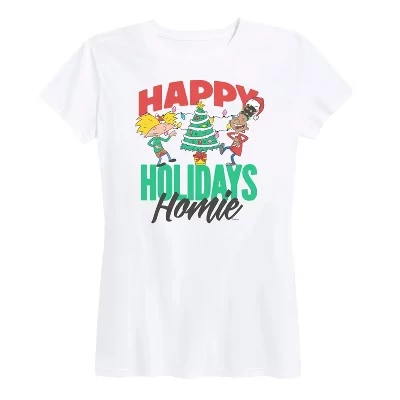 Женская футболка Holiday Homies с коротким рукавом и рисунком, белая