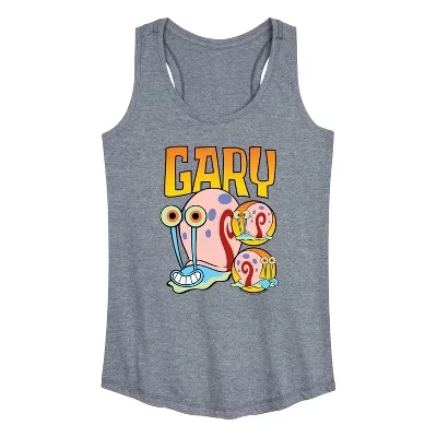 Женская майка SpongeBob Gary The Snail, серая