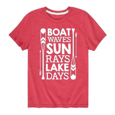 Футболка с коротким рукавом и графическим рисунком Lake Days Quote красного цвета