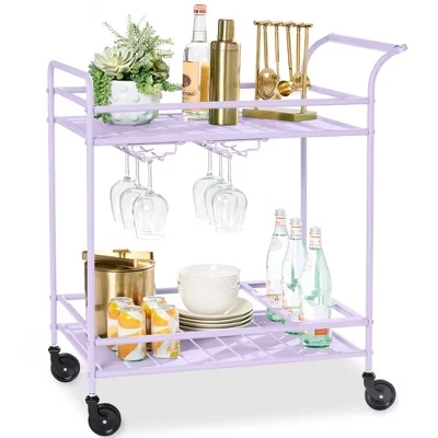 Барная тележка Best Choice Products, сиреневая