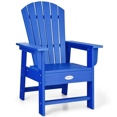 Patio Kids' Adirondack Chair Seat Weather Resistant for Ages 3-8 Yellow\Blue\Green\Grey\Red\Turquoise\White blue
