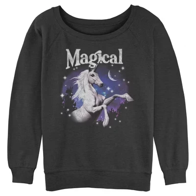 Женский свитшот Lost Gods Magical Unicorn, серый меланж