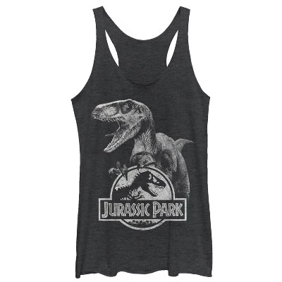 Женская майка Jurassic Park Raptor, черная