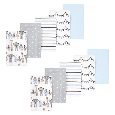 Детские фланелевые салфетки для отрыжки Hudson Baby 10pk royal safari wildlife