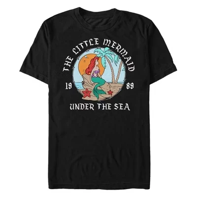Мужская футболка The Little Mermaid Ariel, черная