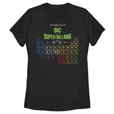 Женская футболка Justice League, злодеи, черная