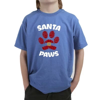 Футболка с надписью Santa Paws - Boy's Word Art для мальчика Каролина