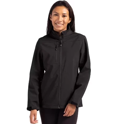 Водонепроницаемая женская куртка Softshell Tempest на молнии черного цвета