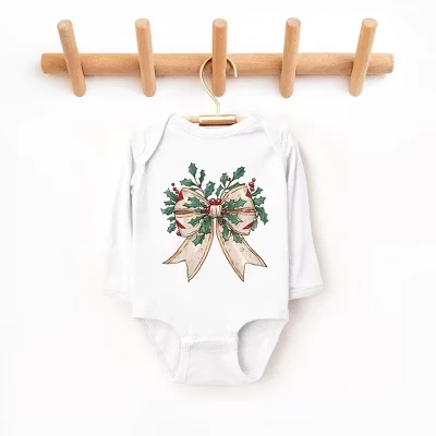 Боди для младенцев The Juniper Shop Holly Leaves, белое