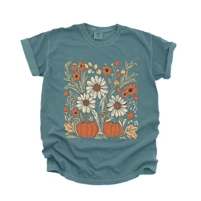 Женская футболка Simply Sage Market Fall Flowers, синяя