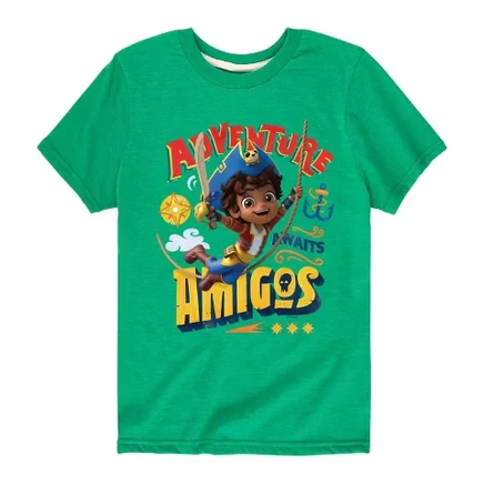 Приключения ждут Amigos В графической футболке с коротким рукавом kelly green