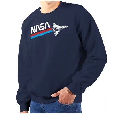 Толстовка с логотипом американского космического челнока NASA Worm для мужчин и женщин, лицензированная