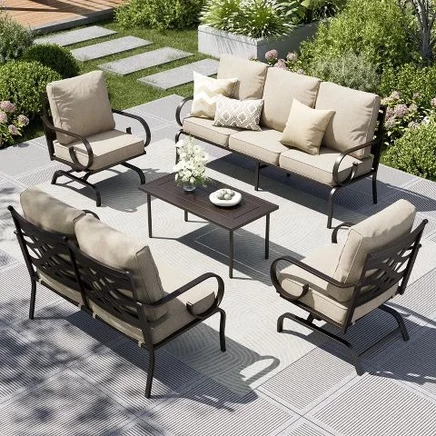 Набор уличной мебели Captiva Designs 5 предметов с диваном, бежевый