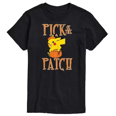 Мужская футболка с коротким рукавом и рисунком Pokémon - Pick Of The Patch, черная