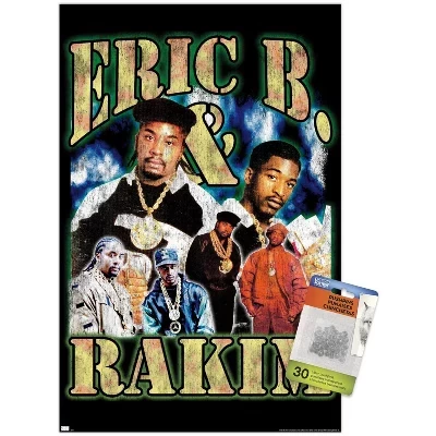 Eric B. & Rakim - Бутлегерские настенные плакаты без рамки с прозрачными кнопками в комплекте