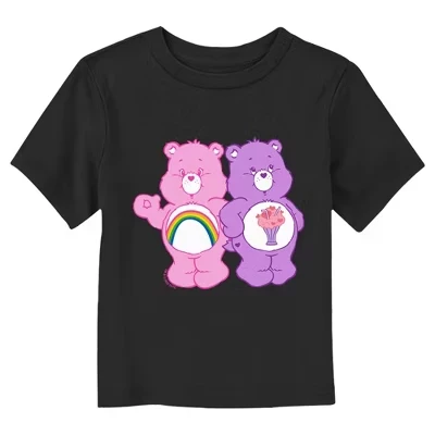 Детская футболка Care Bears Cheer и Share Bear, черная