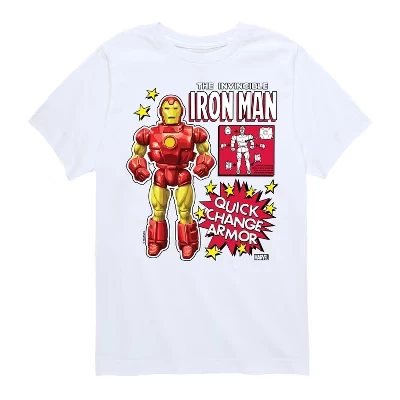 Футболка для мальчиков Marvel Железный человек, белая
