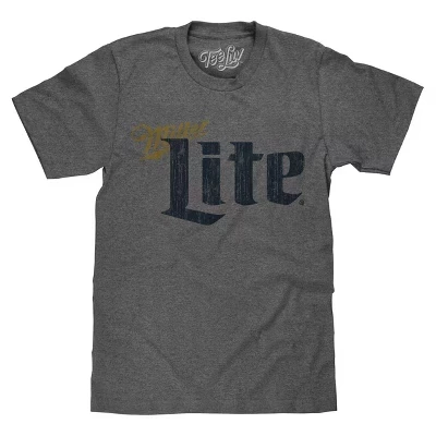 Футболка с потертым логотипом Miller Lite graphite heather