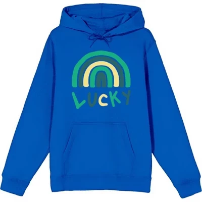 Толстовка Bioworld St Pats Lucky Rainbow с капюшоном, синяя