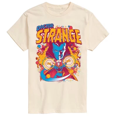 Мужская - - Dr. Strange Hands- Мужская футболка с коротким рукавом и графическим принтом Кремовая футболка с коротким рукавом и графическим рисунком