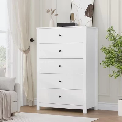Комод Truair с 5 ящиками, белый