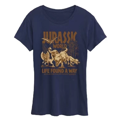 Женская футболка Jurassic Park Jurassic World, синяя