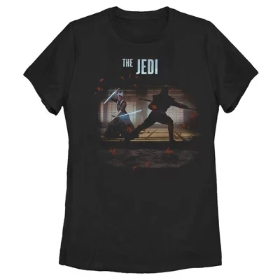 Женская футболка Star Wars Мандалорец Асока-джедай, черная