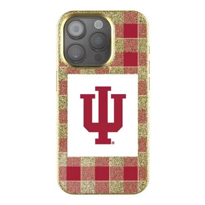 Чехол для мобильного телефона NCAA Big Ten Universities в клетку с золотыми украшениями для Apple iPhone indiana hoosiers