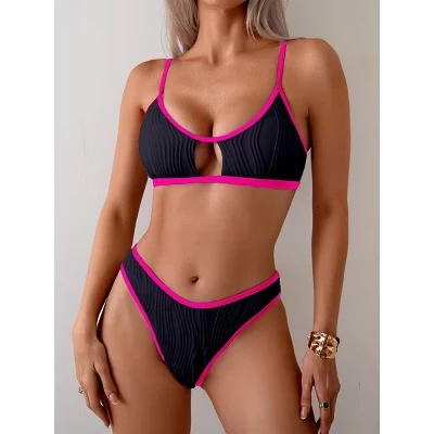 Женский купальник-бикини BLUEMING с вырезами, черный