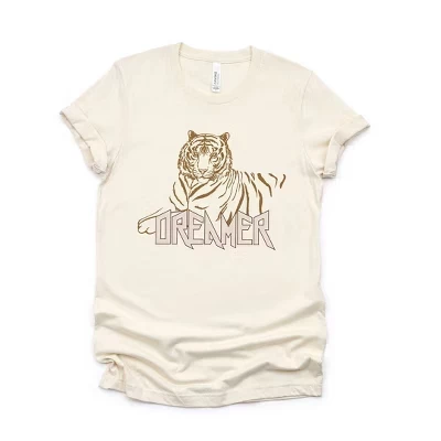 Женская футболка Dreamer Tiger с коротким рукавом и рисунком кремового цвета